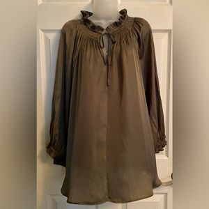 Plus size Olive green blouse
